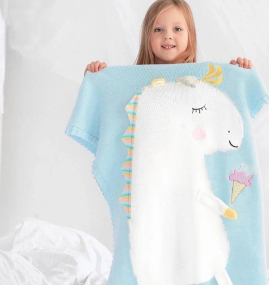 Unicorn kids blanket/towel blanket